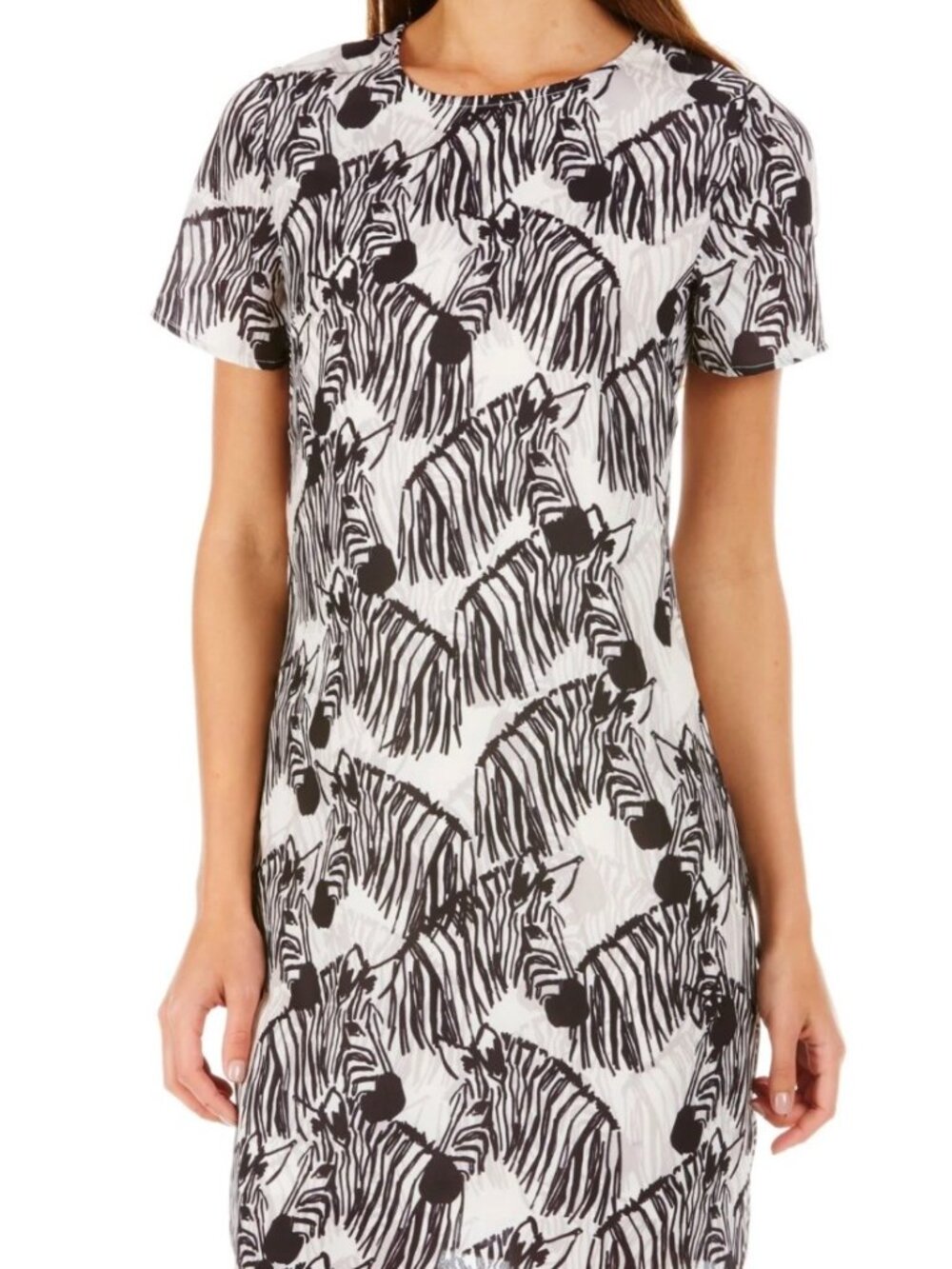 SUGARHILL BOUTIQUE women's Summer dress short sleeves zebra print size 4